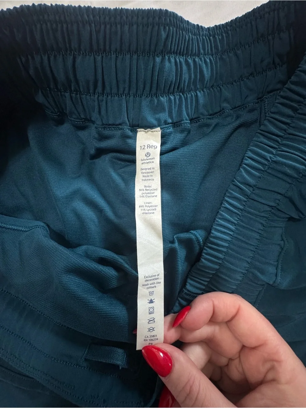 lululemon athletica Deep Teal Run Shorts